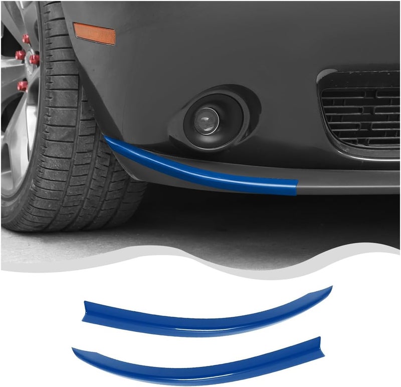 HTHE Blue Front Shovels Cover Front Deflector Spoiler Bumper Lip Body Shovels Bumper Compatible with 2015+ Dodge Challenger SXT Exterior Accessories - Image 1
